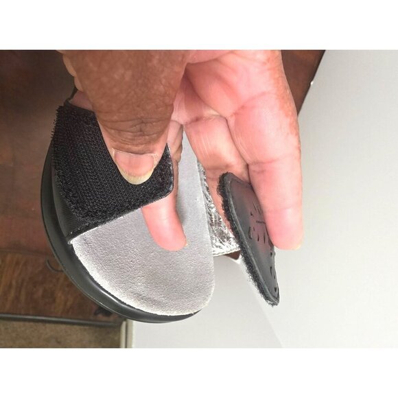 Alegria Women's Black & White Sandals With Adjustable Strap & Cutout Design Size - Picture 9 of 11